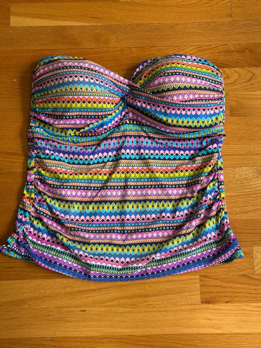 Anne Cole Multicolor Strapless Tankini Top sz 20W